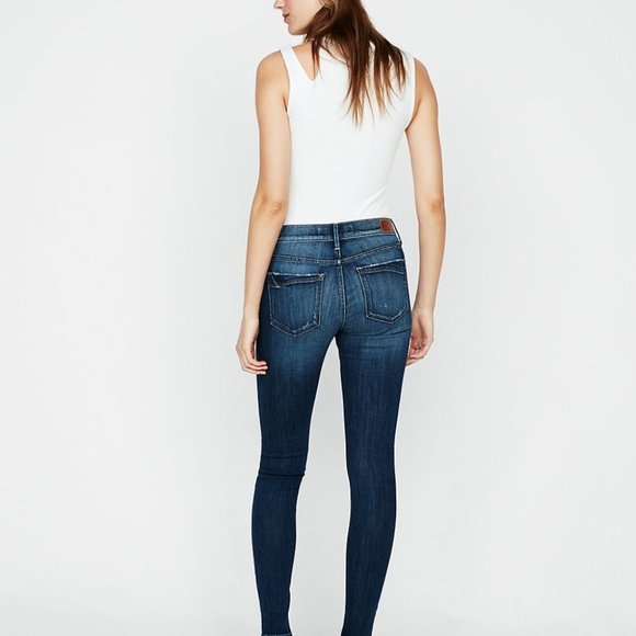 Sz 00 Mid Rise Stretch Jean Leggings Jeans - Picture 1 of 7